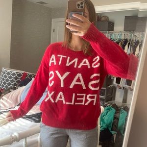 Santa Says Relax Christmas Sweater